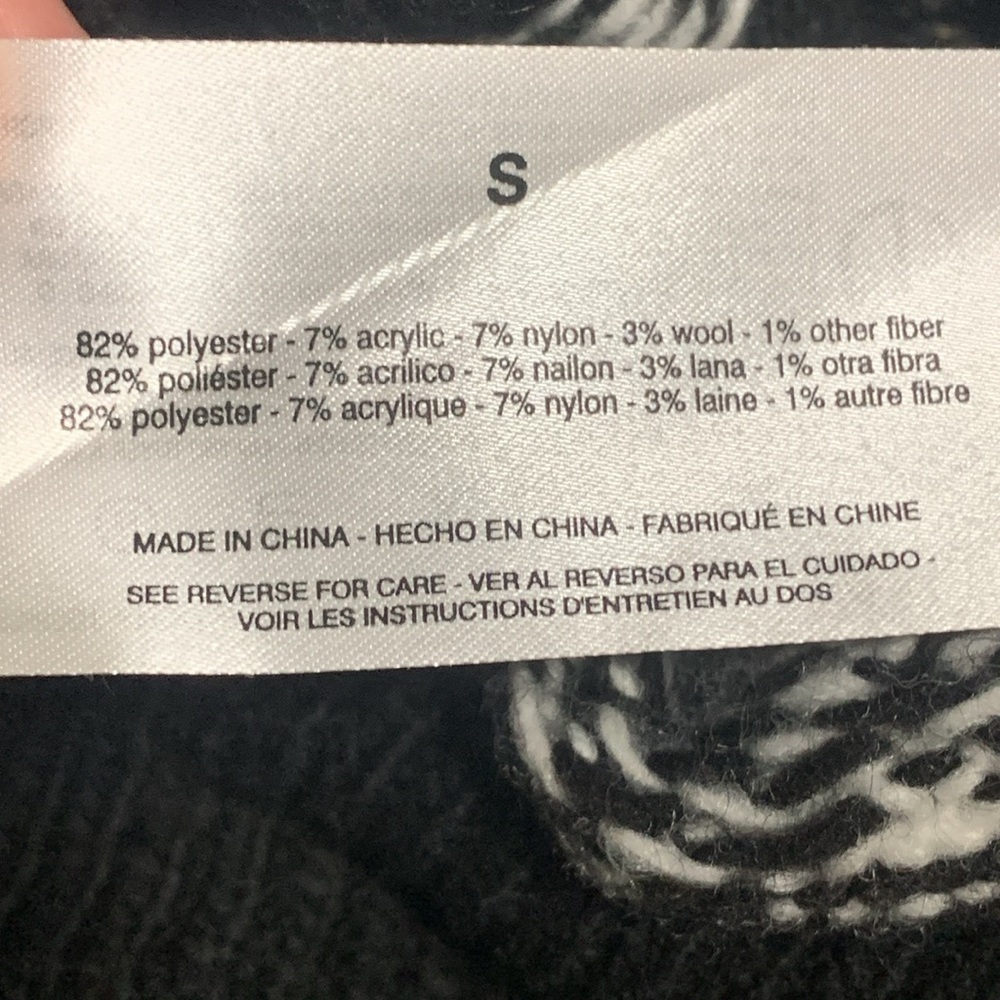 Women’s Sam Edelman Black/White Boatneck Sweater Size Small EUC - Picture 7 of 7